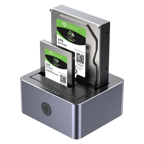 Stacja dokująca dla dysków pamięci masowej - Unitek (Y-3026GY01-EU) 2x SATA III 2.5"/3.5" USB 3.0 5Gbps