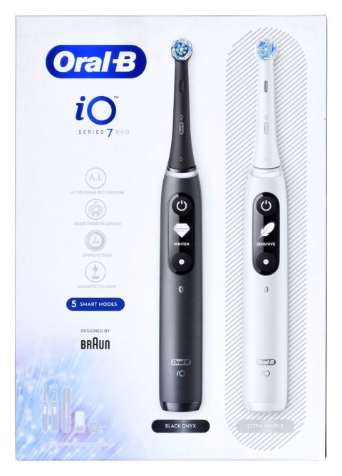Braun Szczoteczka elektryczna Oral-B iO7 DuoPack Black + White