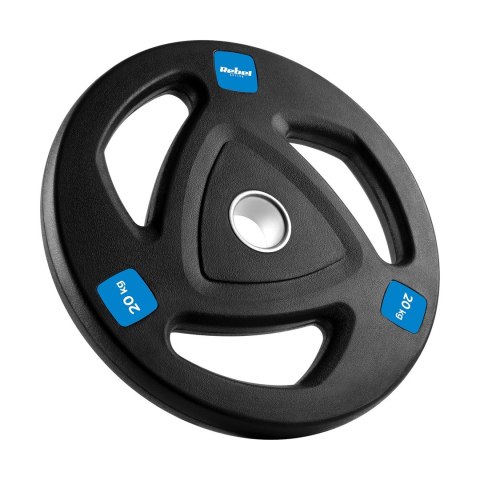 Obciążenie żeliwne gumowane 20kg, otwór olimpijski 51mm, REBEL ACTIVE Obciążenie żeliwne gumowane 20kg, otwór olimpijski 51mm, REBEL ACTIVE