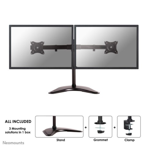 Neomounts NM-D335DBLACK uchwyt / stojak do monitorów 68,6 cm (27") Biurko Czarny