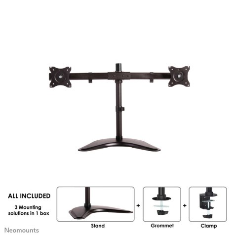 Neomounts NM-D335DBLACK uchwyt / stojak do monitorów 68,6 cm (27") Biurko Czarny
