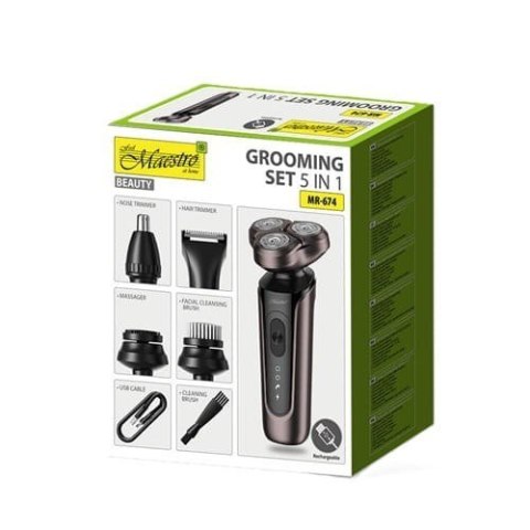 Zestaw do golenia 5w1 USB MAESTRO MR-674 Zestaw do golenia 5w1 USB MAESTRO MR-674