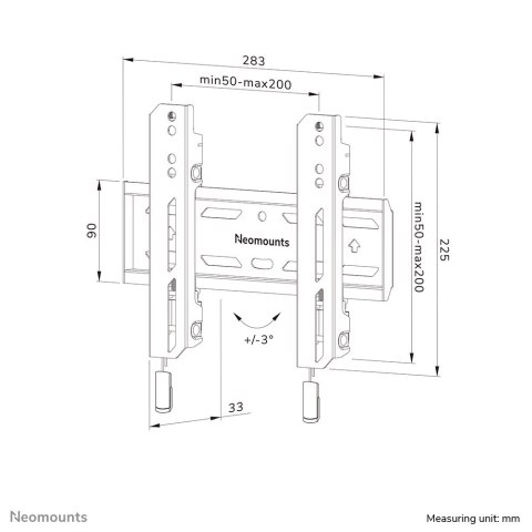 TV SET ACC WALL MOUNT/WL30S-850BL12 NEOMOUNTS