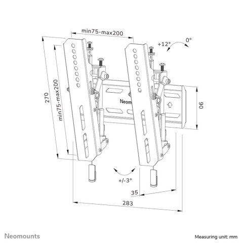 TV SET ACC WALL MOUNT/WL35S-850BL12 NEOMOUNTS