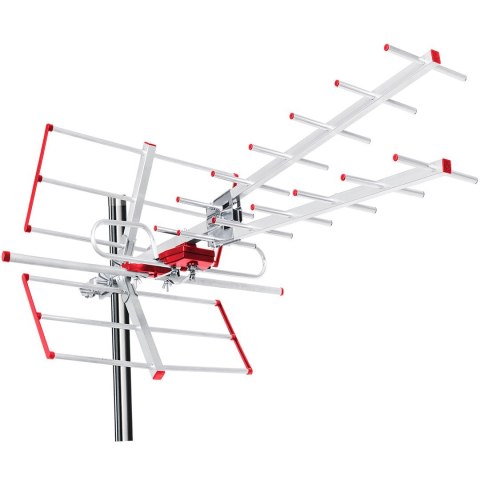 Antena zewnętrzna TV DVB-T/T2 H.265 HEVC Combo UHF VHF pasywna max 100dBµV Maclean MCTV-855 filtr Lte