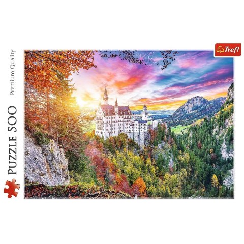 Puzzle 500 elementów Widok na zamek Neuschwanstein Niemcy Puzzle 500 elementów Widok na zamek Neuschwanstein Niemcy