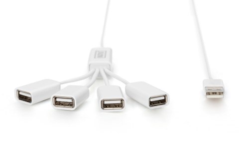 Hub USB DIGITUS DA-70216 (4x USB 2.0; kolor biały) Hub USB DIGITUS DA-70216 (4x USB 2.0; kolor biały)