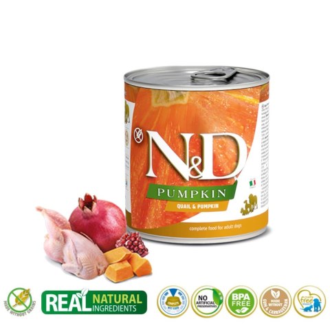 FARMINA N&D Pumpkin Quail & Pumpkin - mokra karma dla psa - 285g FARMINA N&D Pumpkin Quail & Pumpkin - mokra karma dla psa - 285g