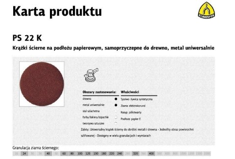K.KRĄŻEK 125 PS22K 50szt. 24 . K.KRĄŻEK 125 PS22K 50szt. 24 .