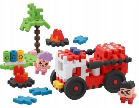 Klocki Waffle mini - Wóz strażacki 80 elementów Klocki Waffle mini - Wóz strażacki 80 elementów
