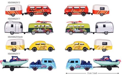 Pojazd Majorette Volkswagen z przyczepką 4 rodzaje Pojazd Majorette Volkswagen z przyczepką 4 rodzaje