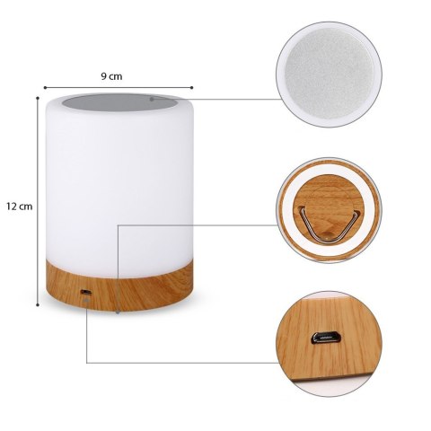 Techly I-LED TOUCH lampa stołowa 1,6 W Biały