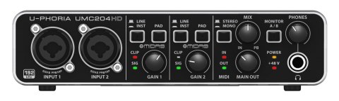 Behringer UMC204HD dodatkowy sprzęt muzyczny Behringer UMC204HD dodatkowy sprzęt muzyczny