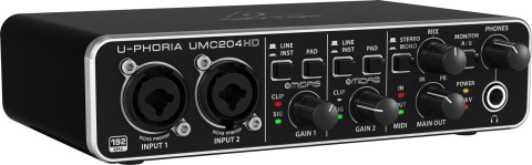 Behringer UMC204HD dodatkowy sprzęt muzyczny Behringer UMC204HD dodatkowy sprzęt muzyczny
