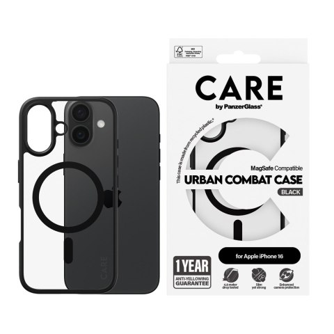 PanzerGlass CARE by PG UrbCom BLK MagS iPhone16 6.1 pokrowiec na telefon komórkowy Przezroczysty PanzerGlass CARE by PG UrbCom BLK MagS iPhone16 6.1 pokrowiec na telefon komórkowy Przezroczysty