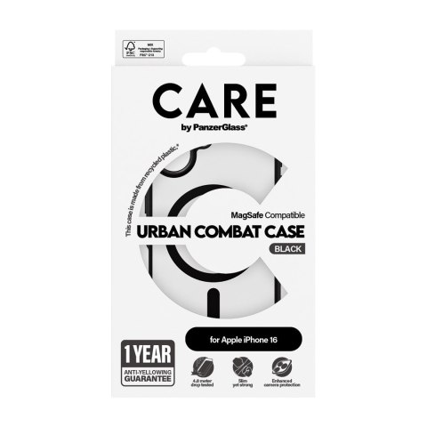 PanzerGlass CARE by PG UrbCom BLK MagS iPhone16 6.1 pokrowiec na telefon komórkowy Przezroczysty PanzerGlass CARE by PG UrbCom BLK MagS iPhone16 6.1 pokrowiec na telefon komórkowy Przezroczysty