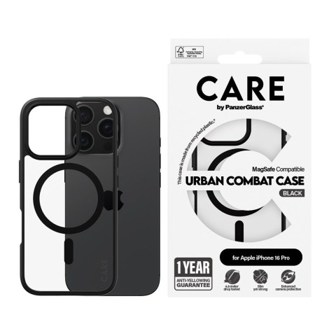 PanzerGlass CARE by PG UrbCom BLK MagS iPhone16P 6.3 pokrowiec na telefon komórkowy Przezroczysty PanzerGlass CARE by PG UrbCom BLK MagS iPhone16P 6.3 pokrowiec na telefon komórkowy Przezroczysty