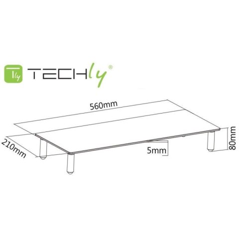 Podstawka szklana Techly ICA-MS 461 do monitorów 81,3cm (32") na biurko