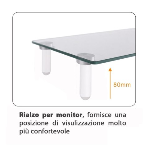 Podstawka szklana Techly ICA-MS 461 do monitorów 81,3cm (32") na biurko