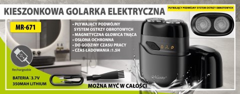 Golarka elektryczna podróżna USB MAESTRO MR-671 Golarka elektryczna podróżna USB MAESTRO MR-671