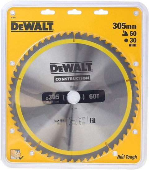 DeWALT ?DT1960-QZ ostrze do piły tarczowej 1 szt. DeWALT ?DT1960-QZ ostrze do piły tarczowej 1 szt.