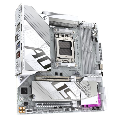 Płyta główna GIGA B850M AORUS ELITE WF6E ICE AM5 DDR5 µATX Płyta główna GIGA B850M AORUS ELITE WF6E ICE AM5 DDR5 µATX