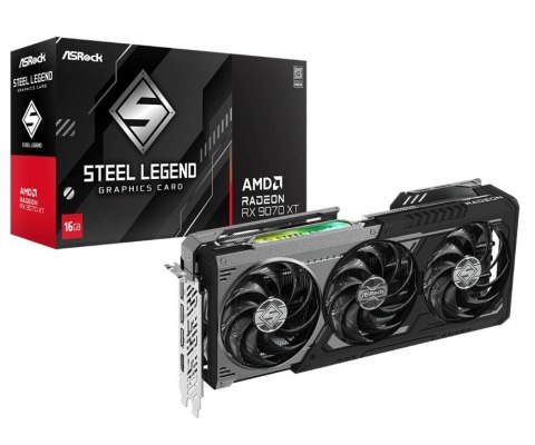 Karta graficzna RX 9070 XT STEEL LEGEND DARK 16GB GDDR6 256bit 3DP/HDMI
