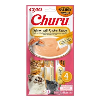 INABA CAT CHURU SALMON WITH CHICKEN przysmak dla kota 4x14g (56g)