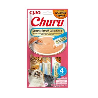 INABA CAT CHURU SALMON WITH SCALLOP przysmak dla kota 4x14g (56g)