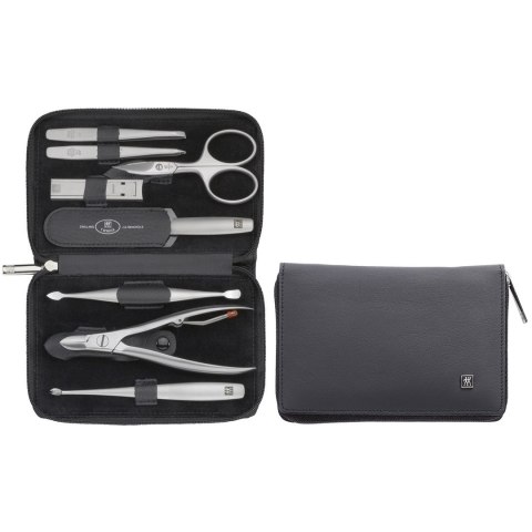 Zestaw podróżny Zwilling Twinox - czarne, skórzane etui, 8 elementów - Czarny Zestaw podróżny Zwilling Twinox - czarne, skórzane etui, 8 elementów - Czarny
