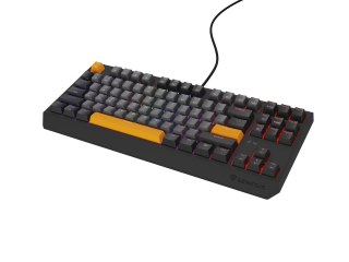 GENESIS Thor 230 TKL klawiatura Gaming USB + RF Wireless + Bluetooth QWERTY Czarny, Szary, Pomarańczowy
