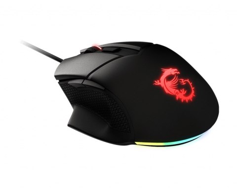 Mysz optyczna klasy gamingowej MSI CLUTCHGM20 ELITE Gaming USB RGB Regulowana do 6400 DPI Laptop stacjonarny