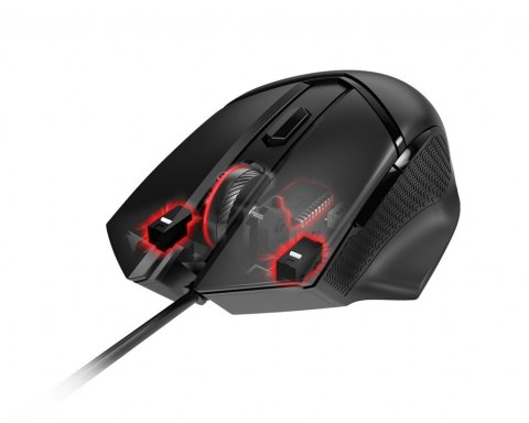 Mysz optyczna klasy gamingowej MSI CLUTCHGM20 ELITE Gaming USB RGB Regulowana do 6400 DPI Laptop stacjonarny