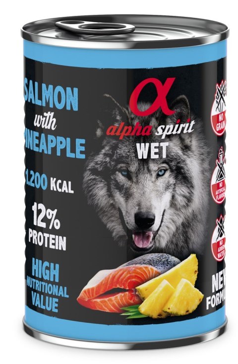 Alpha Spirit łosoś/ananas mokra karma pies 400 g Alpha Spirit łosoś/ananas mokra karma pies 400 g