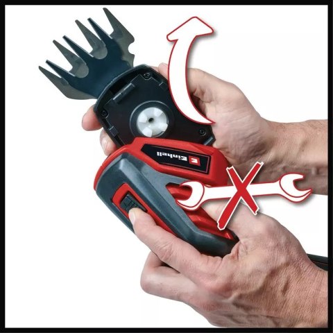 Einhell GC-CG 3,6/70 Li akumulatorowe nożyce do trawy 7 cm 3,6 V Litowo-jonowa (Li-Ion) Aluminium, Czarny, Czerwony