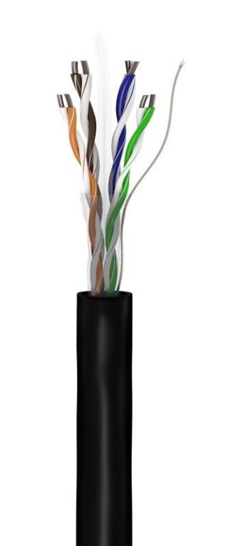 Goobay 57198 kabel sieciowy Czarny 100 m Cat5e U/UTP (UTP)