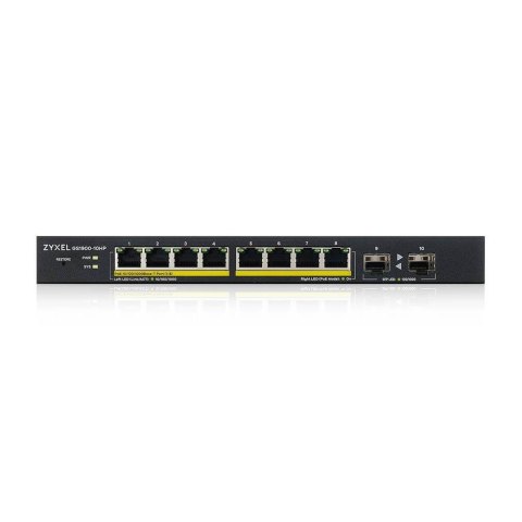 Switch Zyxel GS1900-10HP 10p PoE (PoE+: 8;) 77W Managed Gigabit Switch Zyxel GS1900-10HP 10p PoE (PoE+: 8;) 77W Managed Gigabit