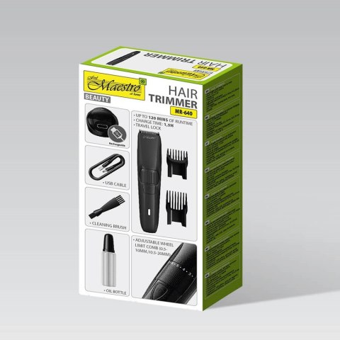 Trymer do włosów USB MAESTRO MR-640 Trymer do włosów USB MAESTRO MR-640
