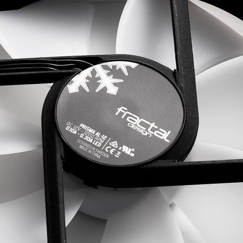 Fractal Design Prisma AL-12 PWM Obudowa komputera Wentylator 12 cm Czarny, Biały 1 szt.