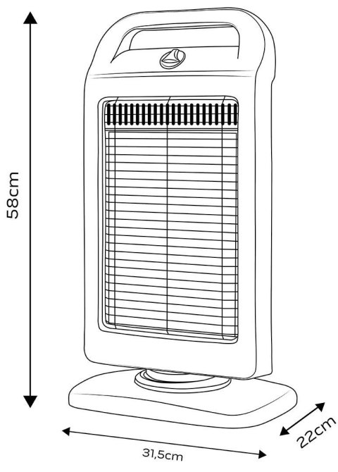 Halogenowy promiennik podczerwieni 400/800/1200W Halogenowy promiennik podczerwieni 400/800/1200W