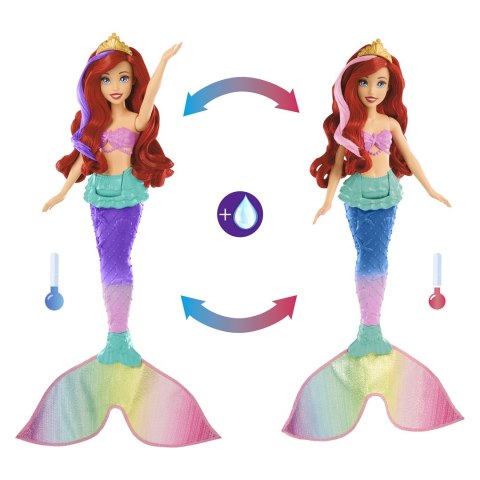 Disney Mała Syrenka Arielka Lalka Zmienia Kolor HPD43