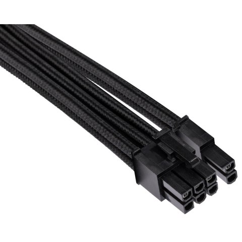 Pojedynczy PCIe w oplocie Corsair Premium, podwójny zestaw (Gen 4) — czarny Pojedynczy PCIe w oplocie Corsair Premium, podwójny zestaw (Gen 4) — czarny