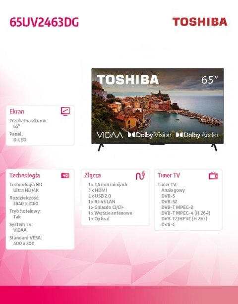 Telewizor LED 65 cali 65UV2463DG