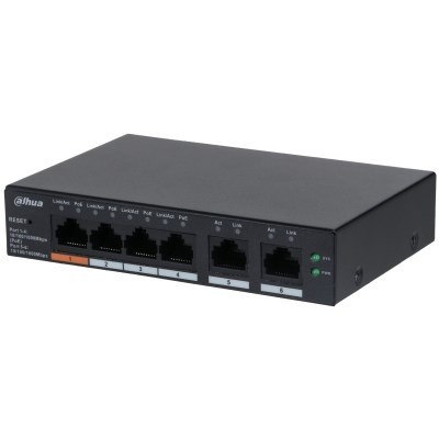 Dahua Technology DH-CS4006-4GT-60 łącza sieciowe Zarządzany L2 Gigabit Ethernet (10/100/1000) Obsługa PoE Czarny Dahua Technology DH-CS4006-4GT-60 łącza sieciowe Zarządzany L2 Gigabit Ethernet (10/100/1000) Obsługa PoE Czarny