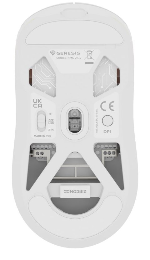 GENESIS NMG-2194 myszka Gaming Oburęczny Bluetooth + USB Type-C Optyczny 26000 DPI