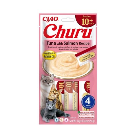 INABA CAT CHURU SENIOR TUNA WITH SALMON 4x14g (56g) INABA CAT CHURU SENIOR TUNA WITH SALMON 4x14g (56g)