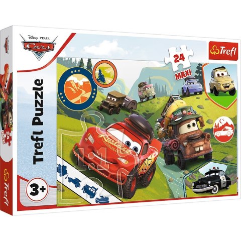 Puzzle 24 elementy Maxi Wesołe auta Disney Cars 3 Puzzle 24 elementy Maxi Wesołe auta Disney Cars 3