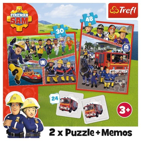 Puzzle 2w1 memos Drużyna Strażaka Sama Puzzle 2w1 memos Drużyna Strażaka Sama