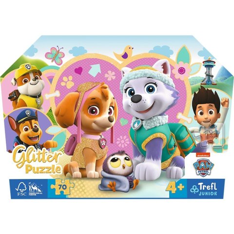 Puzzle 70 elementów glitter w kuferku Urocza Skye i Everest Puzzle 70 elementów glitter w kuferku Urocza Skye i Everest