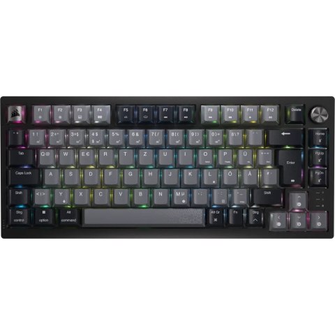 Bezprzewodowa klawiatura gamingowa Corsair Gaming K65 Plus 75% RGB, MLX RED - Czarny, Szary Bezprzewodowa klawiatura gamingowa Corsair Gaming K65 Plus 75% RGB, MLX RED - Czarny, Szary
